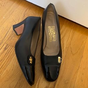 Ferragamo leather heels